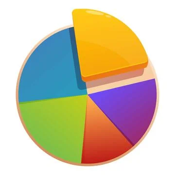 Colorful pie chart exploding with growth and success Stock Illustration