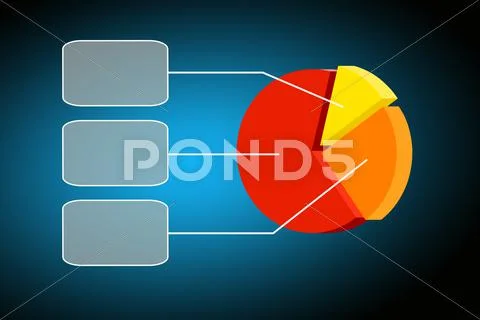Colorful pie chart- graph Stock Illustration
