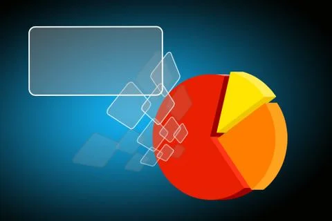 Colorful pie chart- graph Stock Illustration