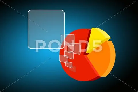 Colorful pie chart- graph Stock Illustration