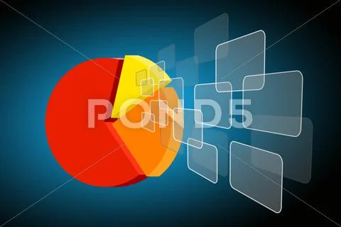 Colorful pie chart- graph Stock Illustration