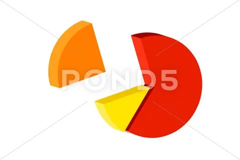 Colorful pie chart- graph Stock Photos