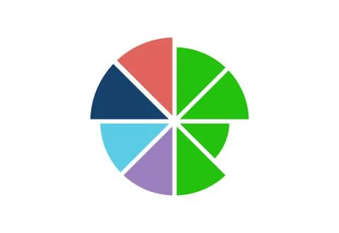 Colorful pie chart icon Stock Illustration