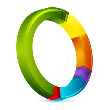 Colorful pie chart Illustrazione stock