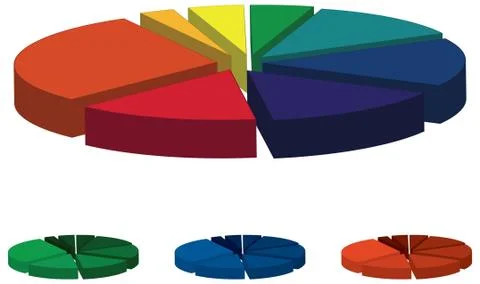 Colorful Pie Chart Stock Photos