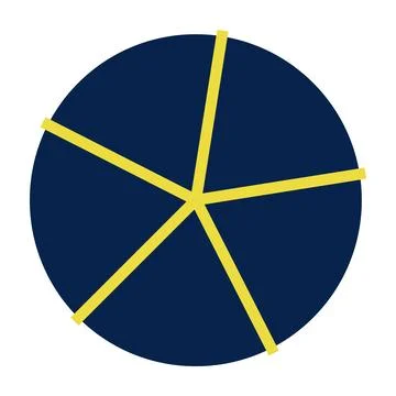 Colorful pie chart set with divided sections, circular infographic elements, Stock Illustration