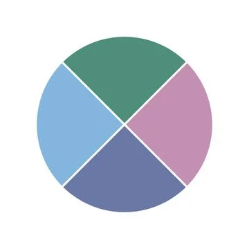 Colorful pie chart vector illustration,circle diagram Ilustración de archivo