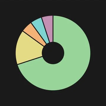 Colorful pie chart vector illustration,circle diagram Stock Illustration