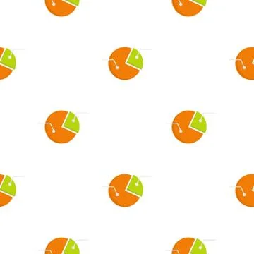 Colorful pie graphic chart pattern flat Stock Illustration