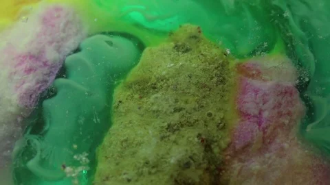 Colorful Pills Dissolve Closeup Background MACRO Stock Footage 75657363