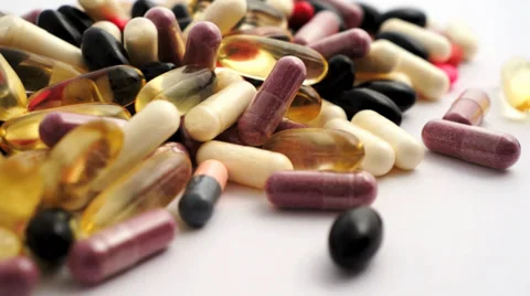 Colorful pills Stock Footage 34181181