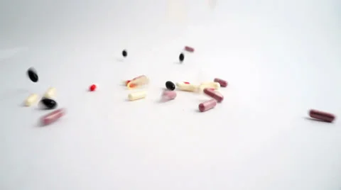 Colorful pills Stock Footage 34182201