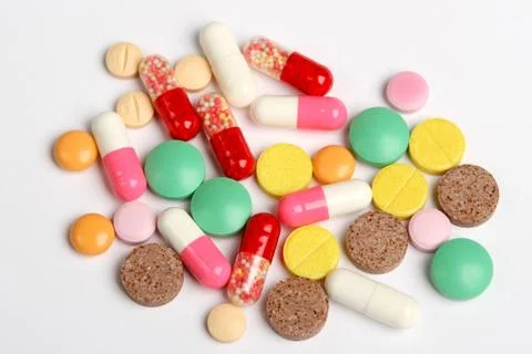 Colorful pills Stock Photos