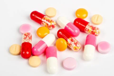 Colorful pills Stock Photos