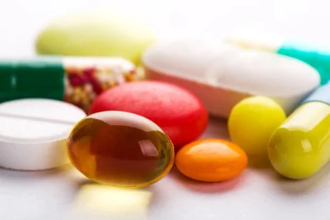 Colorful pills Stock-Fotos