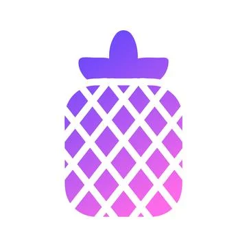 Colorful Pineapple Icon with a Geometric Pattern 스톡 일러스트