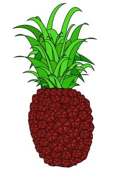 Colorful pineapple vector art design Stock Illustration