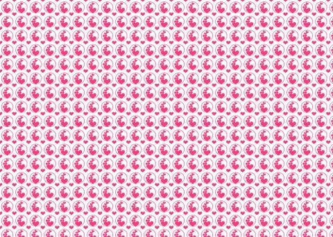Colorful pink heart pattern background. Stock Illustration