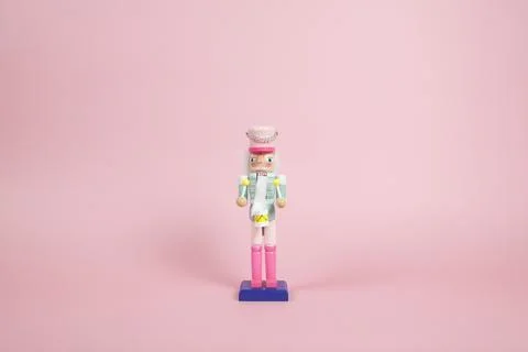 Colorful pink nutcracker Stock Photos