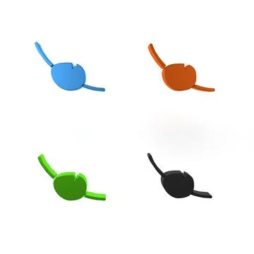 Colorful Pirate eye patch icon isolated on white background. Pirate accesso.. Stock Illustration