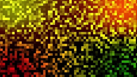 Colorful pixel blocks digital matrix mosaic background loop Stock Footage 346636919