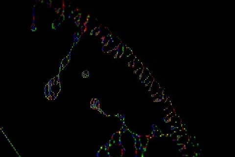 Colorful pixel crack pattern on broken TV Stock Illustration