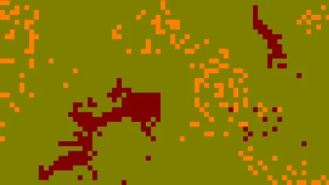 Colorful pixel LCD screen, Block Animation Change colors quickly Stock Footage 136048290