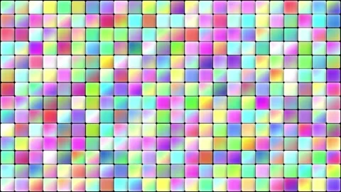 Colorful pixel pattern display in 4k resolution with vibrant squares and Stock Footage 331235533