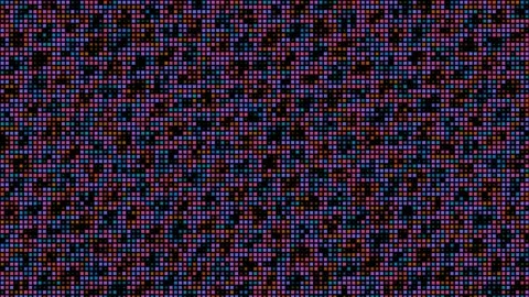 Colorful pixel pattern fills space with a vibrant visual display Stock Footage 337236604
