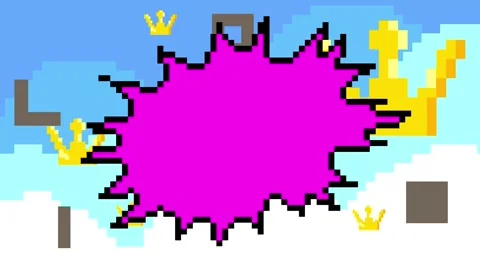 Colorful Pixel speech bubble background Stock Footage 284286115