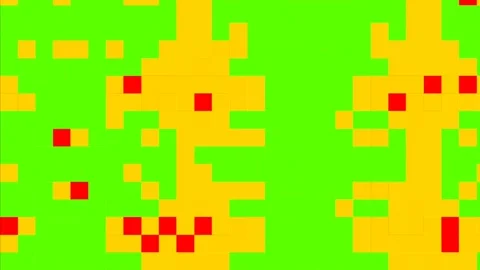 Colorful pixel square mosaic pattern. colorful 8 bit square pixel background Stock Footage 142444809