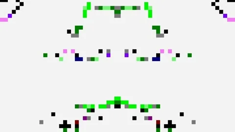 Colorful pixel square mosaic pattern. colorful 8 bit square pixel background Stock Footage 142444849