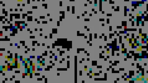 Colorful pixel square mosaic pattern. colorful 8 bit square pixel background Stock Footage 142445200