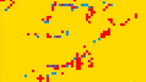 Colorful pixel square mosaic pattern. colorful 8 bit square pixel background Stock-Footage 142445319