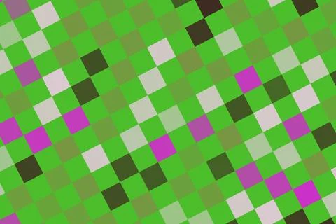 Colorful pixelated abstract pattern with green purple and black Illustrazione stock
