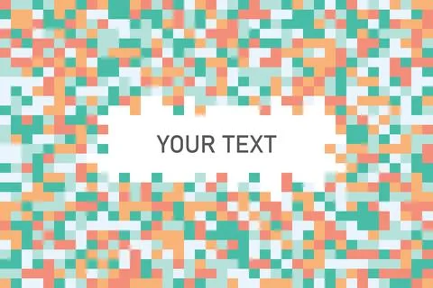 Colorful pixelated background with empty space for writing text Stock Illustration