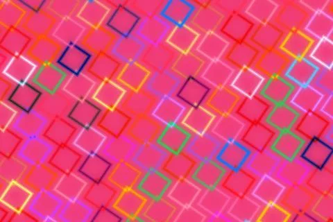 Colorful pixelated geometric pattern with squares and lines Stock Illustration