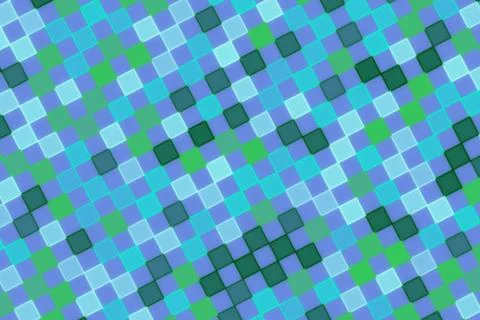 Colorful pixelated mosaic pattern with blue green shades Stock Illustration