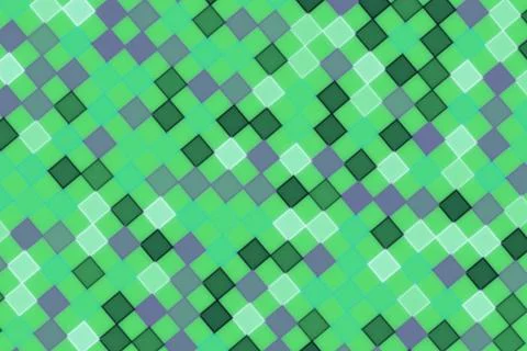 Colorful pixelated mosaic pattern with green and purple shades Illustration