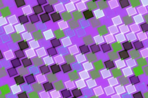 Colorful pixelated mosaic pattern with purple and green shades Illustration