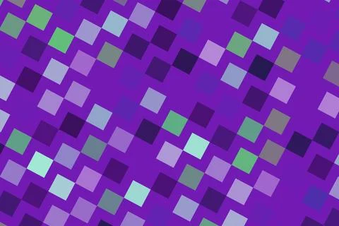 Colorful pixelated mosaic pattern with purple background Stock Illustration