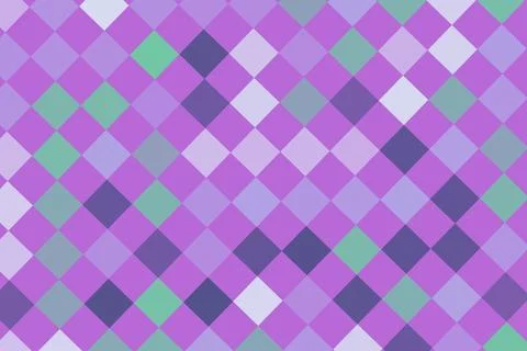 Colorful pixelated mosaic pattern with purple and green shades Ilustração Stock