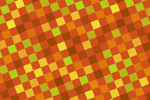 Colorful pixelated mosaic pattern with red orange green yellow Stock Illustration