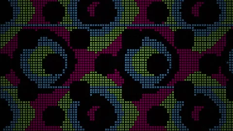 Colorful pixelated pattern with shapes. Stock Footage 334867227