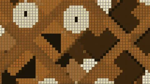 Colorful pixels pattern, concept of modern art. Motion. Geometric figures in Stock Illustration