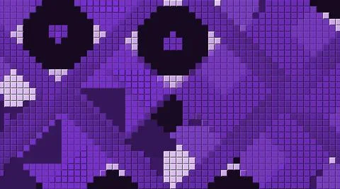 Colorful pixels pattern, concept of modern art. Motion. Geometric figures in Stock Illustration