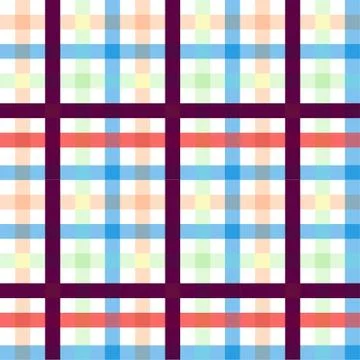 Colorful Plaid check pattern. Seamless fabric texture print for textile Stock Illustration