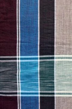 Colorful Plaid Fabric Pattern Texture Stock Photos