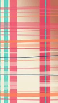 A colorful plaid geometric pattern with soft pastel stripes creates a playf.. Stock Illustration