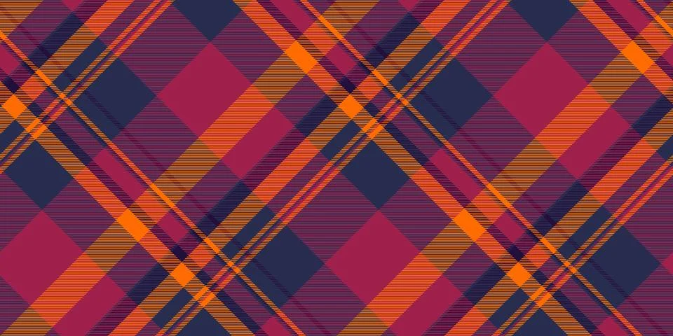 Colorful plaid pattern background, angled lines. Warm hues, suitable for te.. Stock Illustration